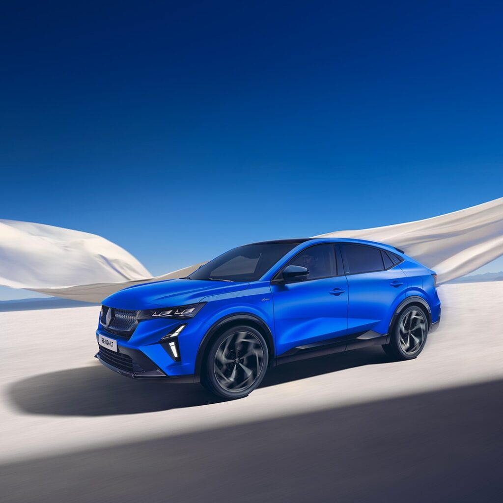 renault arkana color azul de perfil